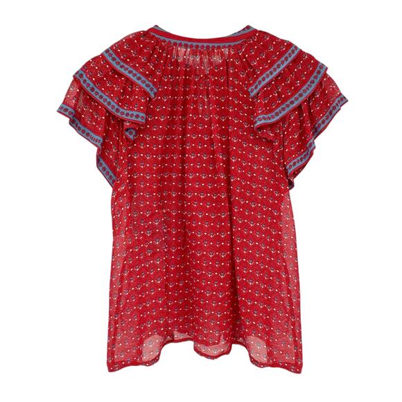 ULLA JOHNSON Silk Top in Scarlet 2 - Picture 3 of 9